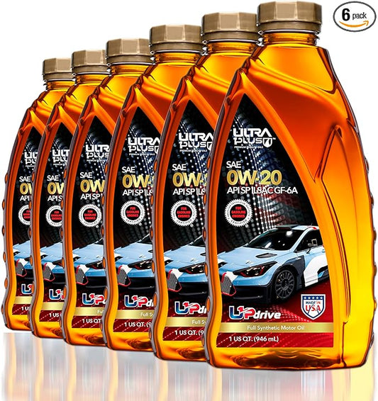ULTRA 1PLUS SAE 0W-20 Full Synthetic Oil API SP ILSAC GF-6A - 0W20 Motor Oil, 6 Quarts