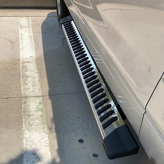 COMNOVA Pair Running Board Nerf Bar Compatible with 2017-2025 Ford F250 Super Cab（3/4 Size Rear Doors） Rocker Slider Side Steps,Width 6 Inches V Style.with OE Style Brackets.