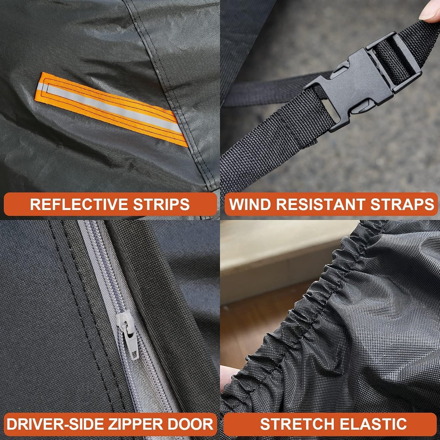 Kayme 7 Layers SUV Car Cover Custom Fit for Nissan Murano (2008-2025) Waterproof All Weather for Automobiles,Outdoor Full Cover Rain Sun UV Protection.Black