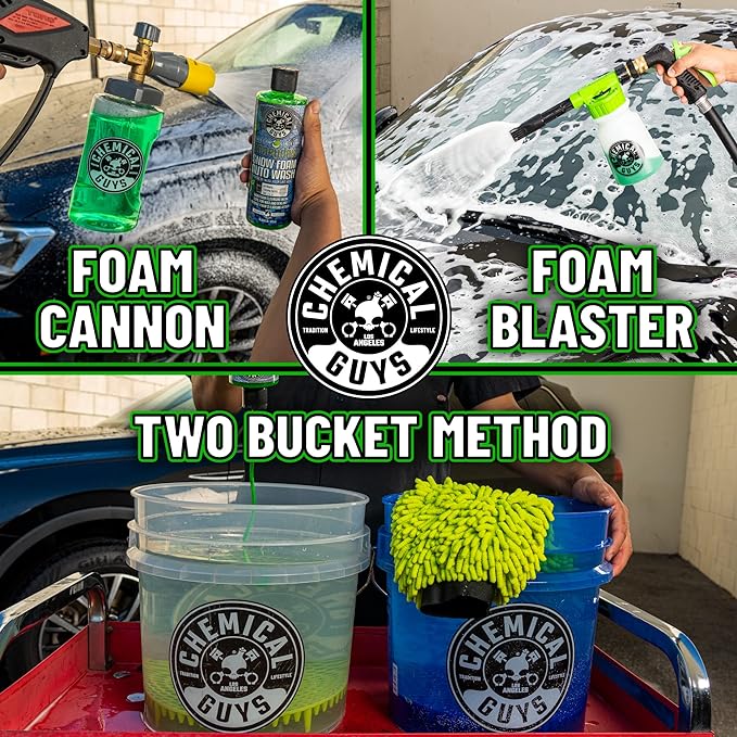 Chemical Guys CWS 110 Honeydew Snow Foam Car Wash Soap (Works with Foam Cannons, Guns or Bucket Washes) Safe for Trucks, Motorcycles, RVs & More, 128 fl oz (1 Gallon), Honeydew Scent