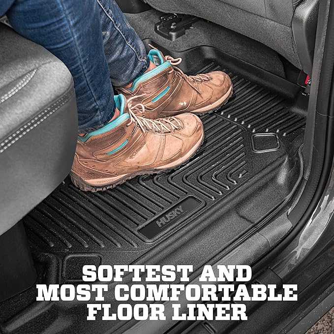 Husky Liners X-act Contour Floor Mats | Fits 2017-2025 Chrysler Pacifica; 2020-2025 Chrysler Voyager | 3rd Row, 1-pc Black - 52701