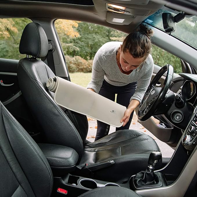 Gorla Gear Beige Premium Universal Fit Waterproof Stain Resistant Tan Khaki Car Seat Cover Neoprene Non-Slip Bucket Seat Dog Sweat Proof Protector Save Your Leather Cloth Seats Van Truck SUV Sedan