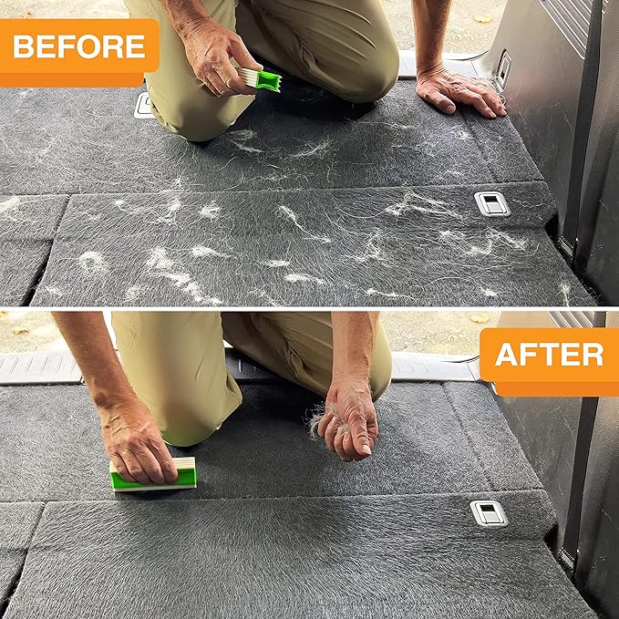 FurDozer Pet Hair Remover & Auto Detailing Tools - Cat & Dog Hair Remover for Carpets, Car Interiors, Couches, Bedding, & Pet Furniture (Green, (3 Pack) - X6, X3 PRO, X3 MINI)