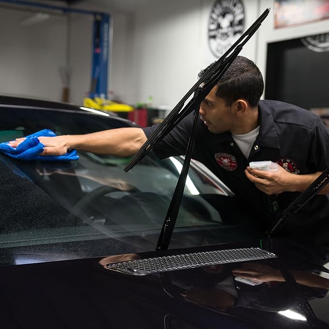 Chemical Guys Waffle Weave Towel for Home & Auto Glass, Windows, Mirrors & More, Blue (24 x 16 inches).