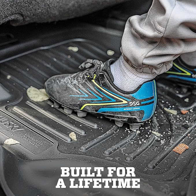 Husky Liners X-act Contour Floor Mats | Fits 2017-2025 Chrysler Pacifica; 2020-2025 Chrysler Voyager | 3rd Row, 1-pc Black - 52701