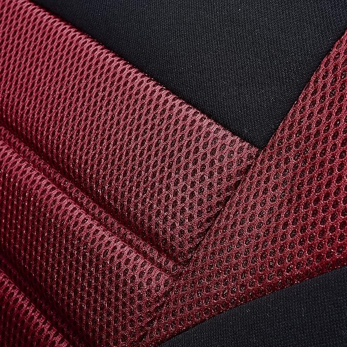 FH Group Automotive Car Seat Covers Front Set Premium 3D Air Mesh Front Seat Covers, Airbag Compatible Universal Fit Interior Accessories for Cars Trucks and SUVs - Burgundy
