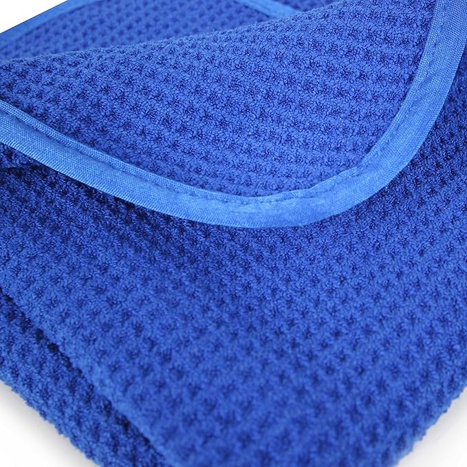 Chemical Guys Waffle Weave Towel for Home & Auto Glass, Windows, Mirrors & More, Blue (24 x 16 inches).